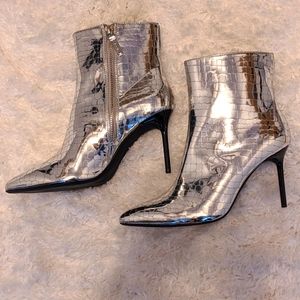 ASOS Silver Snake Print Bootie